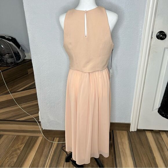 NEW! Ali & Jay Chevron Sequin Two Piece Midi Cream Bridal Dress Size Large - Picture 3 of 15